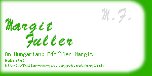 margit fuller business card